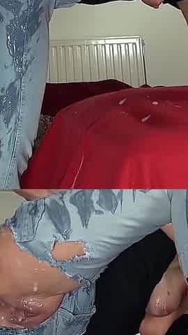 My Stepbrother's Fat Cock Is Deep in My Ass After the Cum Party