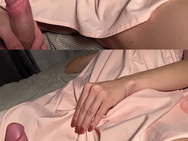 Roommate lets me rub her cunt throughout pants and i can't resist
