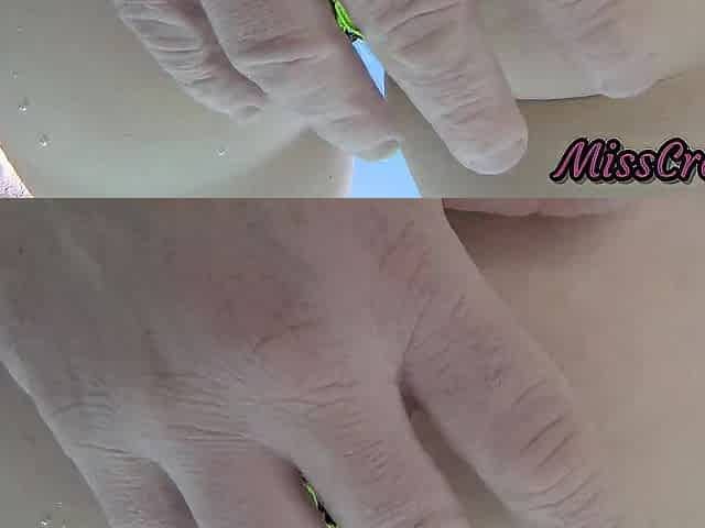 Teen student fingers my vagina in a public pool in front of everybody - it's very risky with people