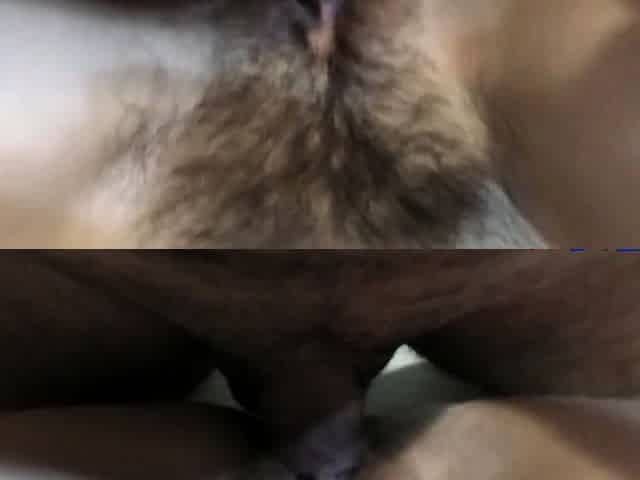 Hairy Pussy Fucked Hard with a Big Cock and Filled with Cum