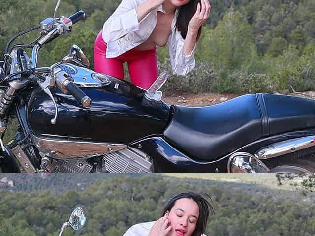 Pissing and Riding on My Bike Outdoors