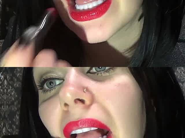 Rose lipstick & gloss tease