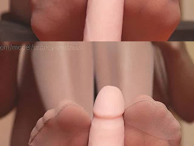 Learning How To Give Fetish FOOTJOB with CUM ???? Lube on STOCKINGS. Vibrator Masturbation by MaxiLovers ????