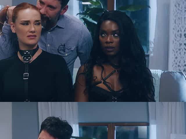 Ebony goddess Ana Foxxx dominates in a steamy interracial threesome with Siri Dahl.