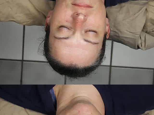 Massive Homemade facial blasting right in her eyes!!!