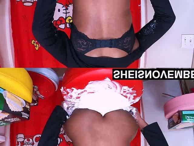 Sexual Sloppy Booty Sticky Mess! Dumping And Splashing Large Brown Butt And Moist Twat Sheisnovember