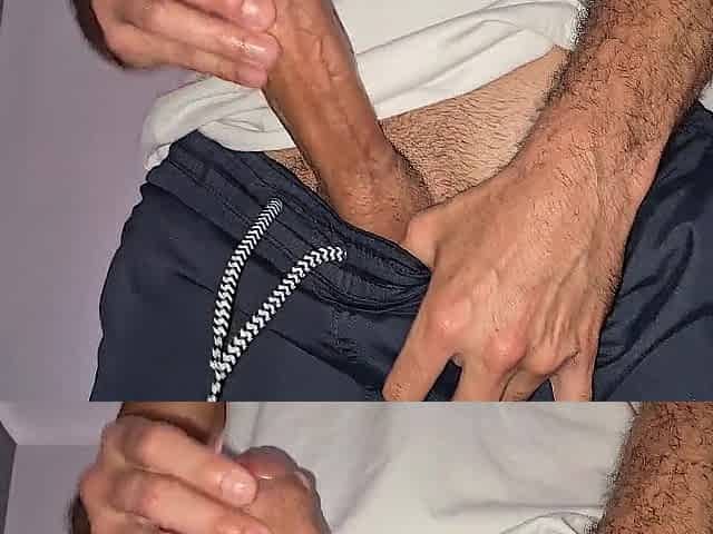 Chico latino hablando sucio mientras se masturba - Gimiendo Sperm - 4K - Hector