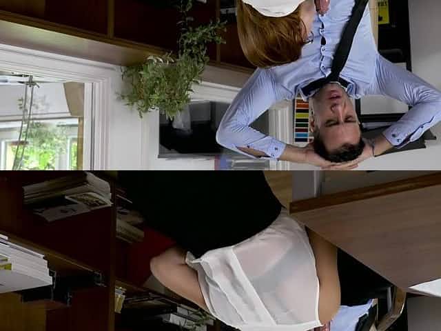 Office babe gets her pussy enlarged by the horny dick