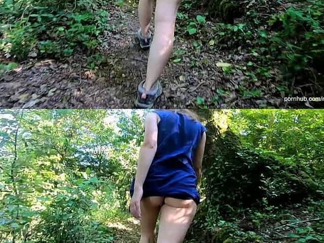 Public bang in the forest