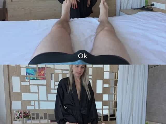 Blonde Stepmom Give Stepson A Massage