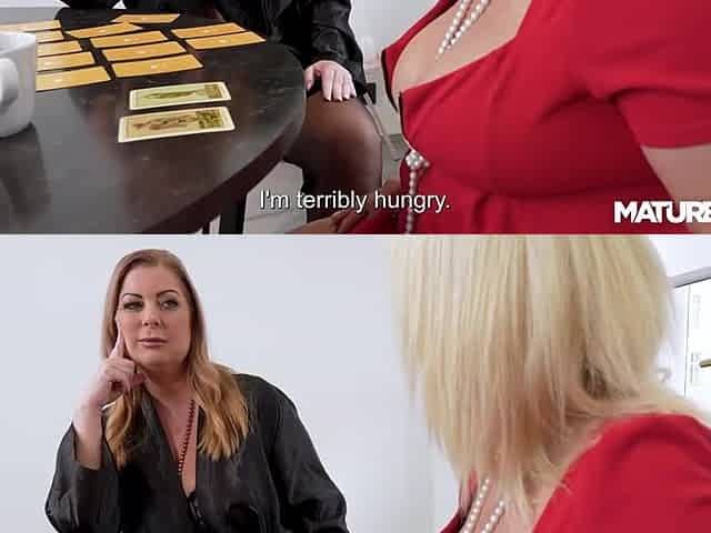MatureClub - Curvy Aged Honeys Tammy Jean and Blue Pearl in Three-some with Pizza Delivery Dude!