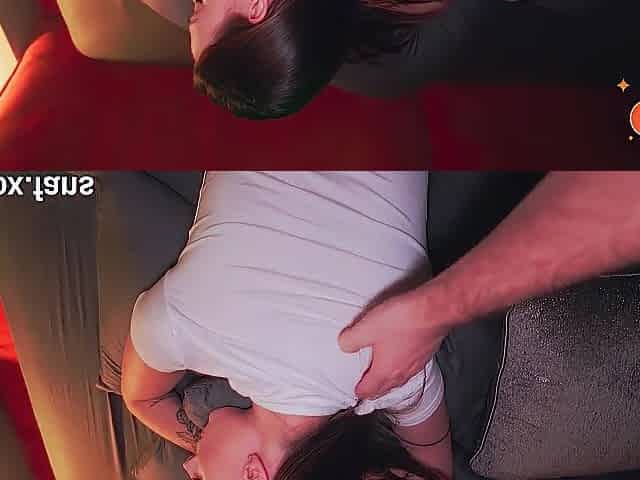 POV: "Getting Harder?" Lustful Stepsis Teases Stepbro in Xmas Pants During Massage & Rides Him