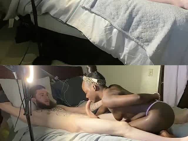 Black Foot Job (Ejaculation On Feet)