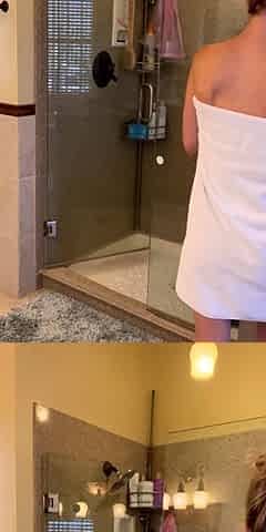 Perfect blond making solo masturbation