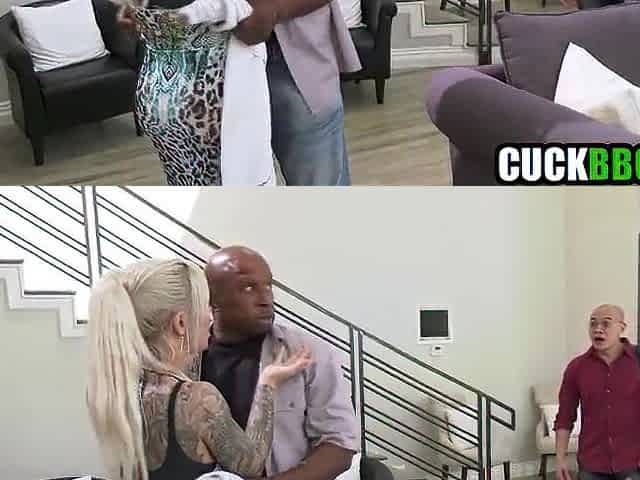 Hawt wife anal fucked by ebony guy in front of cuck spouse