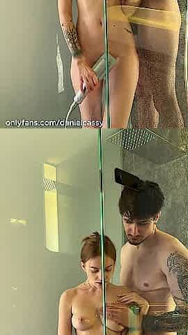 Brought my girlfriend to climax with my fingers in the shower