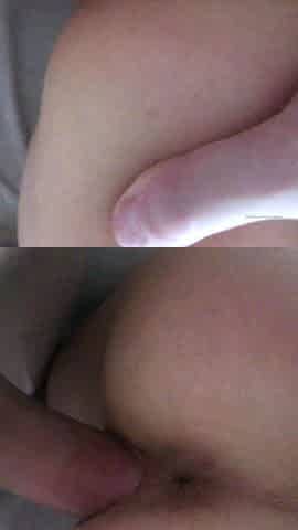 Amateur brunette doggystyle fucks a big cock