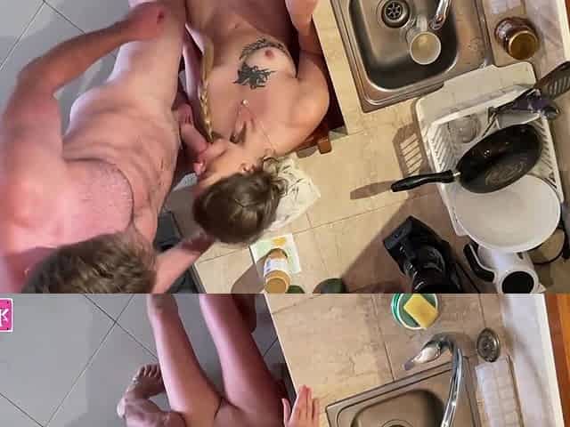 Passionate Sex In The Kitchen And Bedroom Real Couple