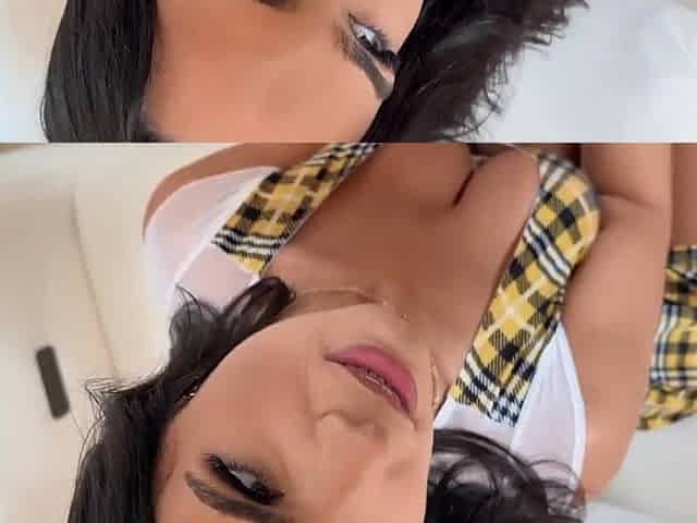 Hot Brunette Milf gives head in amateur POV hardcore - Big tits