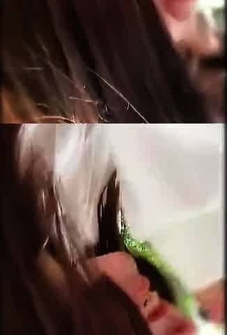 Asian taco teen finger massage herself