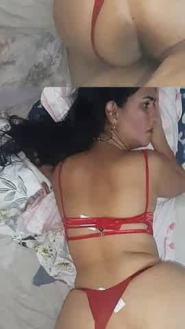She Called Me Into Her Bedroom in Provocative Red Lingerie