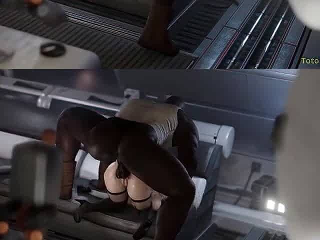 Ebony dude destroys 2B's robotic booty. Nier: Automata