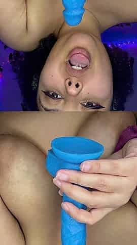 QUICK VIDEOS: Learning to deepthroat and making a mess ????