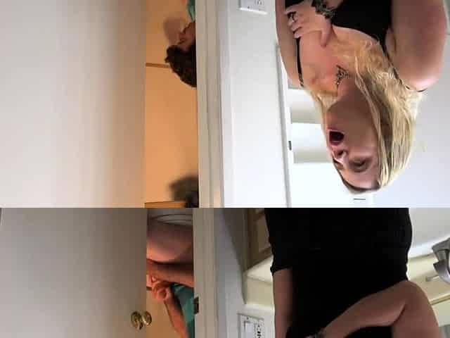Stepson caught masturbating in the bathroom fucks stepmom
