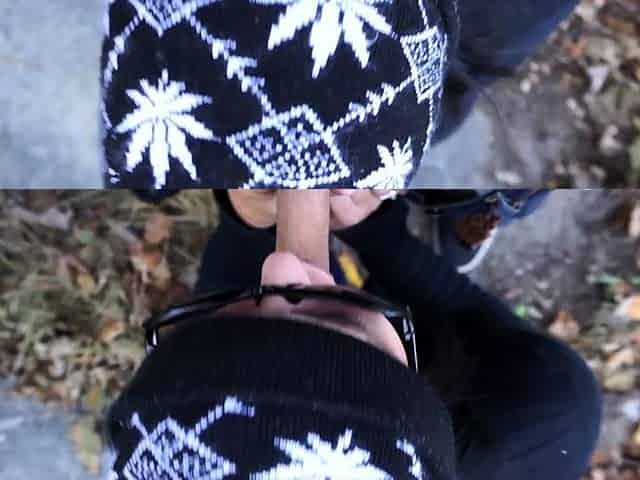 Mature brunette amateur giving a great POV blowjob