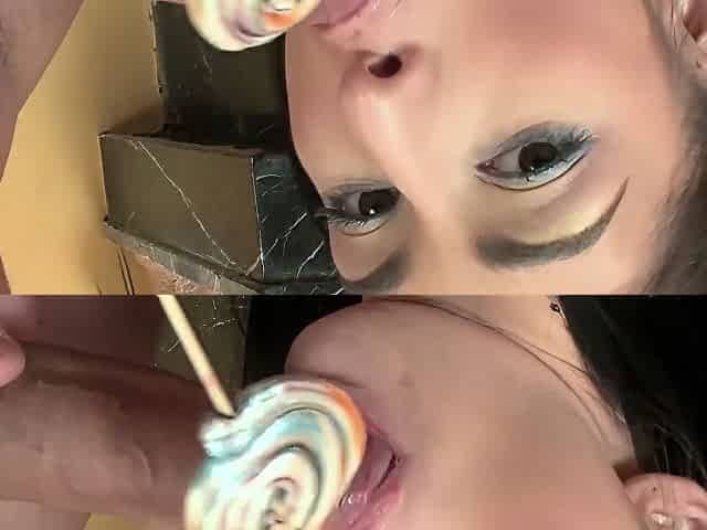 Hot Girl Sucks Cum From Dick After Riding It Hard