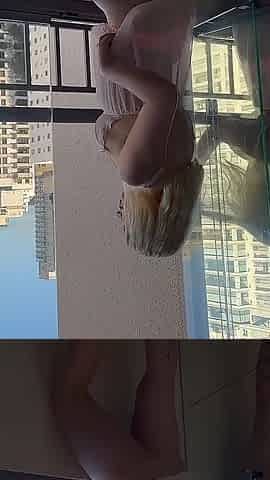 My Naughty Wife Waited for Me in Her Nightgown on the Apartment Balcony - I Ate Her Pussy