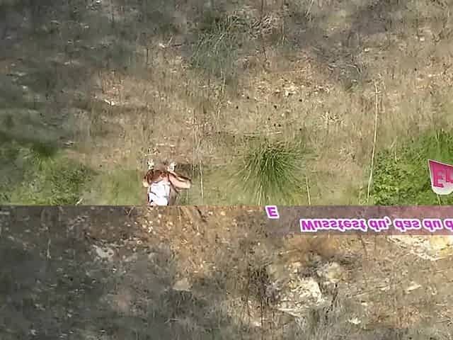 German blond gets drilled hard in the butt in the forest