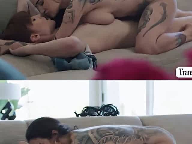 Tattooed Milf Gets Her Hairy Pussy Fucked By