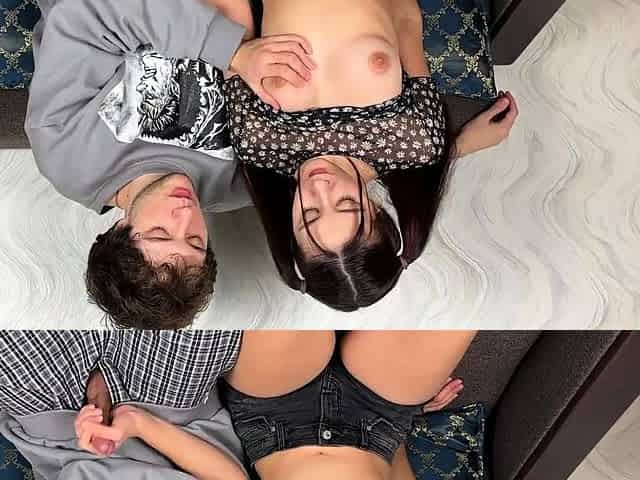 Step Brother Drop Dick Out Of Pants And Step Sister Sneaks