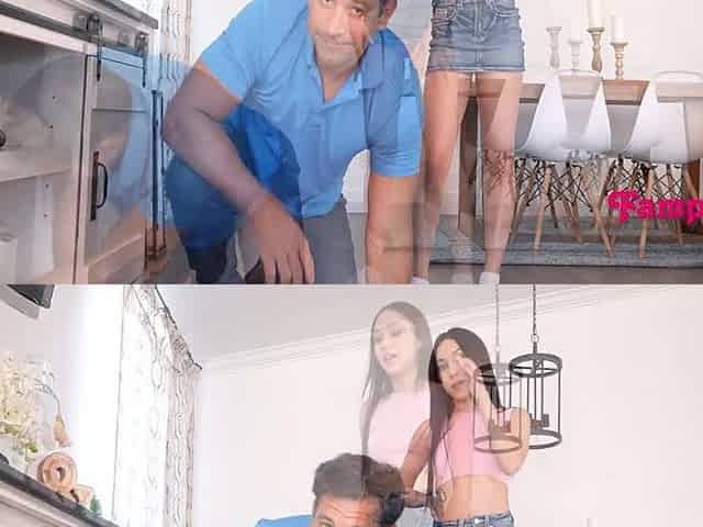 Small And Excited Teen Flashes Cunt To Old Step Daddy Trying To Make A Clip