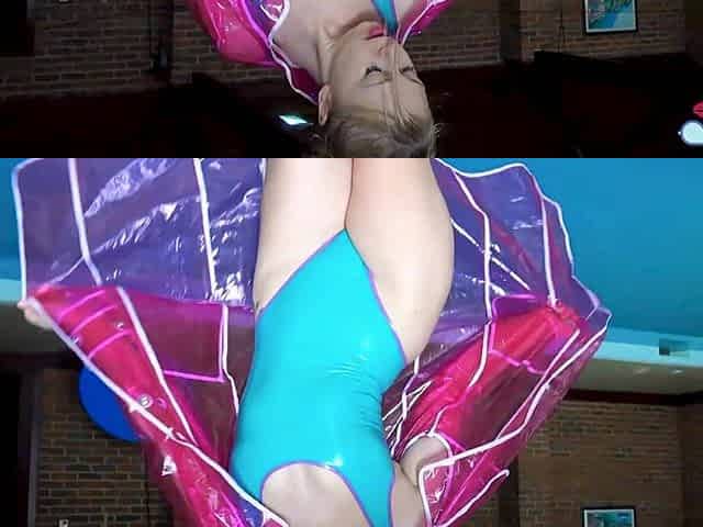 Swim & Play in Pvc Mac, Latex and Heels