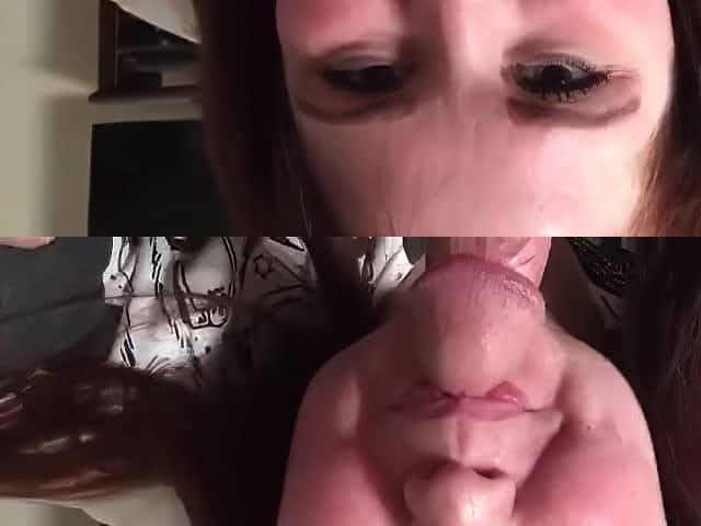 Blowjob facial bbw