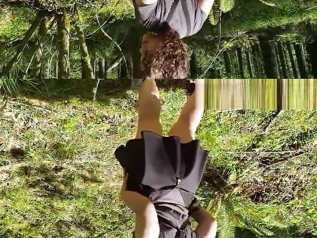 Hiking and fucking in the Forest. Heading to the car with Public Cum Walk!