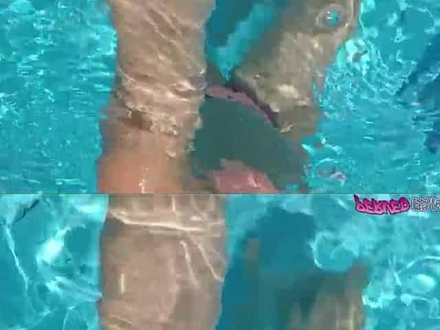 Holy bang stepmom, I didn't think u'd bang me by the pool!