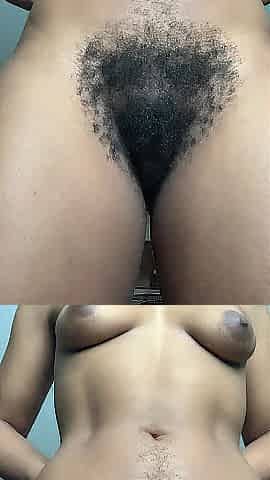 Combing My Bush w l/ The Window Open - GREATLY Bushy Ebony Twat