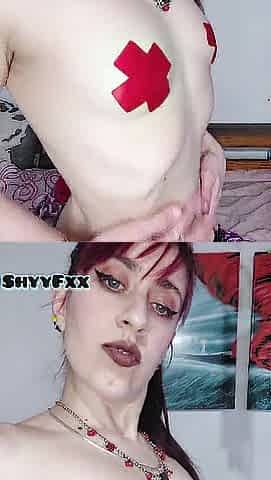 Shyyfxx the Tastiest Redhead in Argentina Eats Your Entire Ramrod in Four and Talks Indecent to U