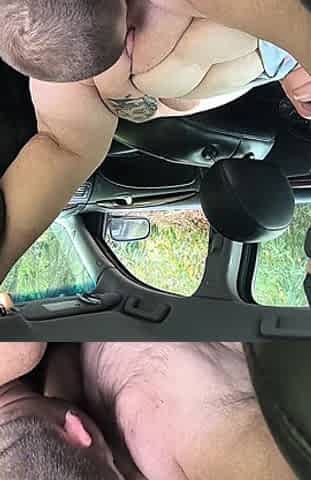 Eating Her Juicy Pan in Backseat He's One Lucky Guy Cumming in His Eyes