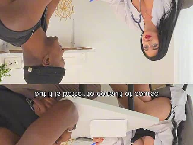 INTERRACIAL-I assist my patient with his testicular ache by sucking his large ebony rod and then riding it.