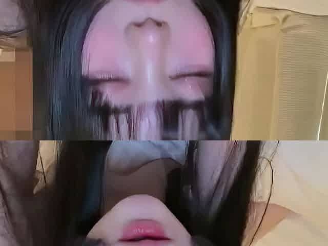 Japanese teen blowjob with creamy mustache