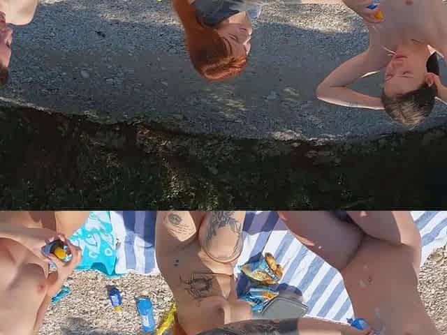Nude Beach Picnic with Friends
