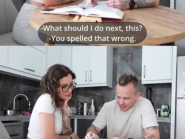 A Big-assed English Teacher Doesn't Mind Having Sex with a Student!