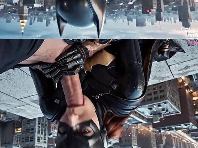 Batman Screws His Batgirl Right on the Rooftops of Gotham .Comic book version. (AI Generated)