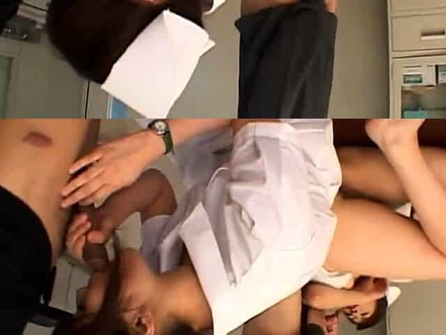 Filthy japanese nurse sucks