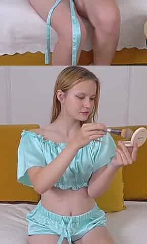 My18teens - Petite Girl Emma Ginger Teasing Her Pink Pussy