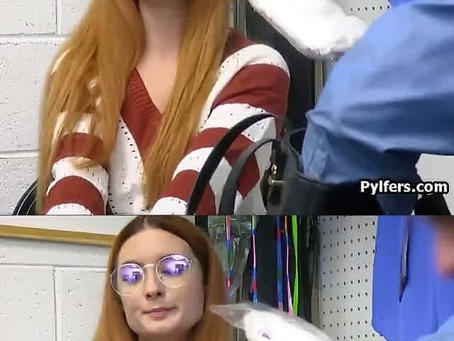 Redhead Caught Red Handed With A Butt Plug